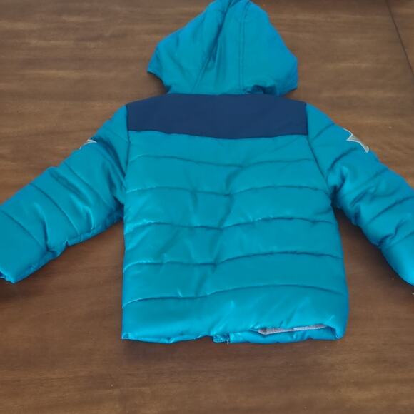 DISNEY store Boys/kids blue Mickey mouse hood/long sleeve down Jacket size 4 EUC - Picture 9 of 12
